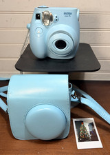 Fujifilm Instax Mini 7s Instant baby Blue Camera with case. Tested