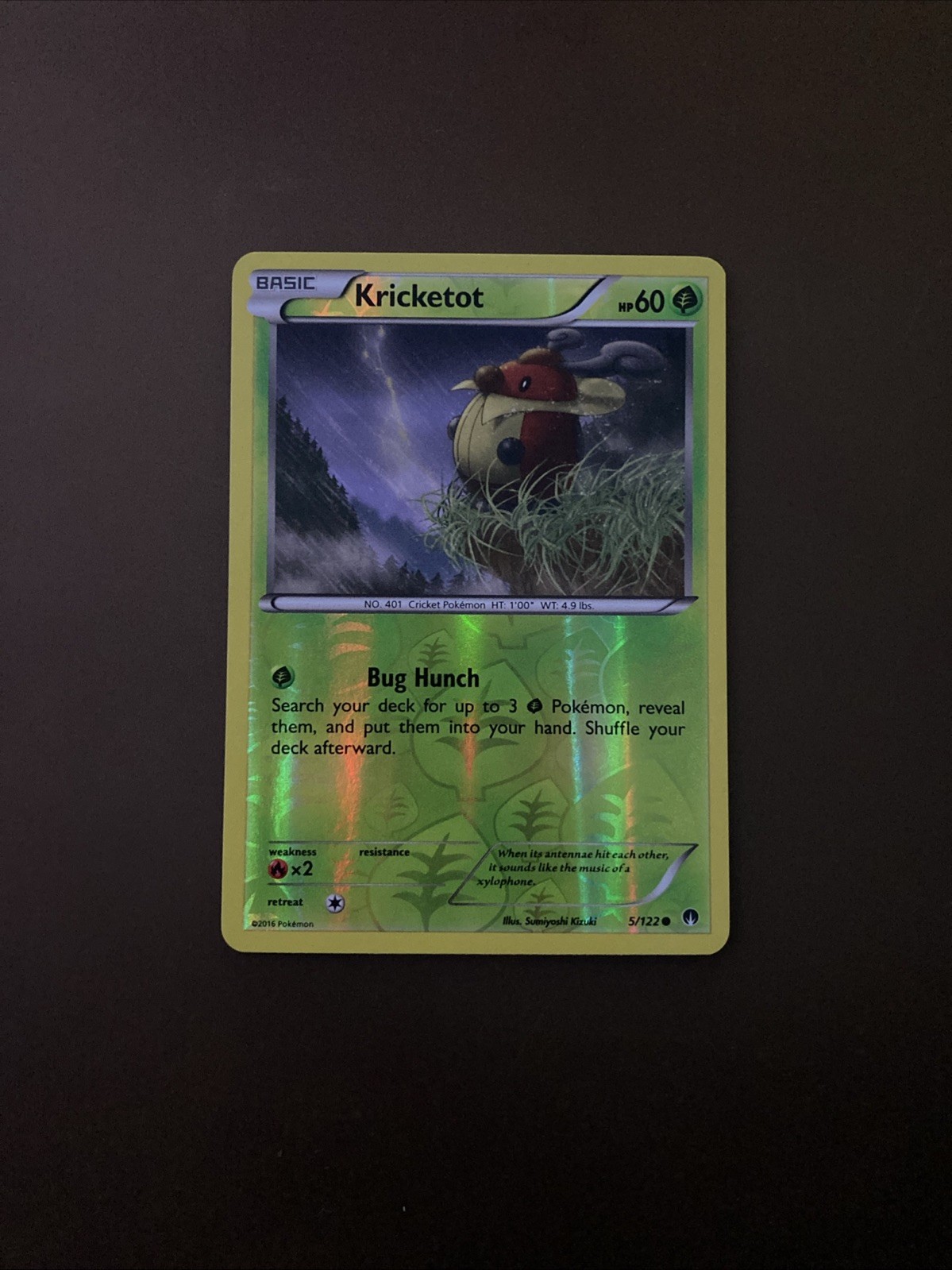 Kricketot 5/122 Common BREAKpoint Pokemon Reverse Holo Lightly Played