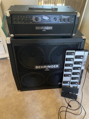 Behringer V-Ampire Full Stack Bundle-LX1200H Head+BG412 4x12 Cabinet+Pedal Board