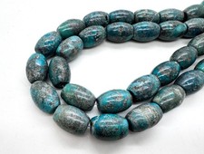Natural Hubei Turquoise Barrel Beads Genuine 13mm x 18mm Large Polished Gemstone