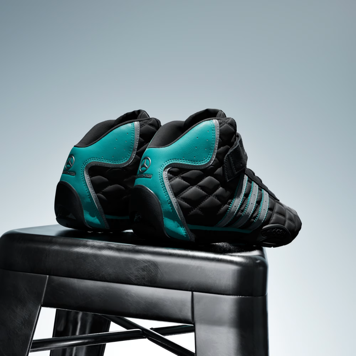 Adidas ADIRACER HI MERCEDES AMG PETRONAS F1 TEAM SHOES in Black