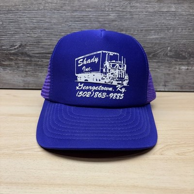 Vintage Shady Inc Hat Cap Snap Back Blue Trucker Georgetown Kentucky Semi Truck