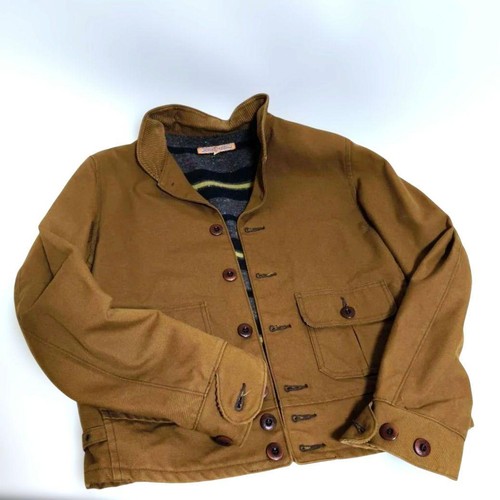 MISTER FREEDOM Brown Canvas EL AMERICANO Jacket Size 36