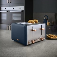 Image of Tower 4 Slice Toaster Cavaletto T20051MNB Midnight Blue DENT