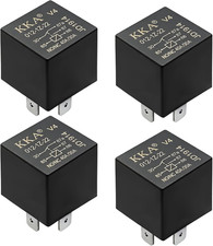 4 PCS 40A Automotive Relays, 12V Waterproof 5 Pin Auto Relay Switch Replacement,
