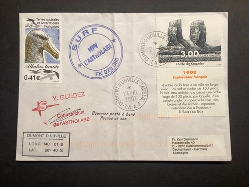 2002 TAAF/FSAT FDC French Antarctic Dumont Dúrville - Tadelie 24/10/2002