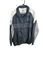 Vintage 90s NFL Tag Dallas Cowboys Windbreaker Size L NFL Team Zip Up Jacket SI