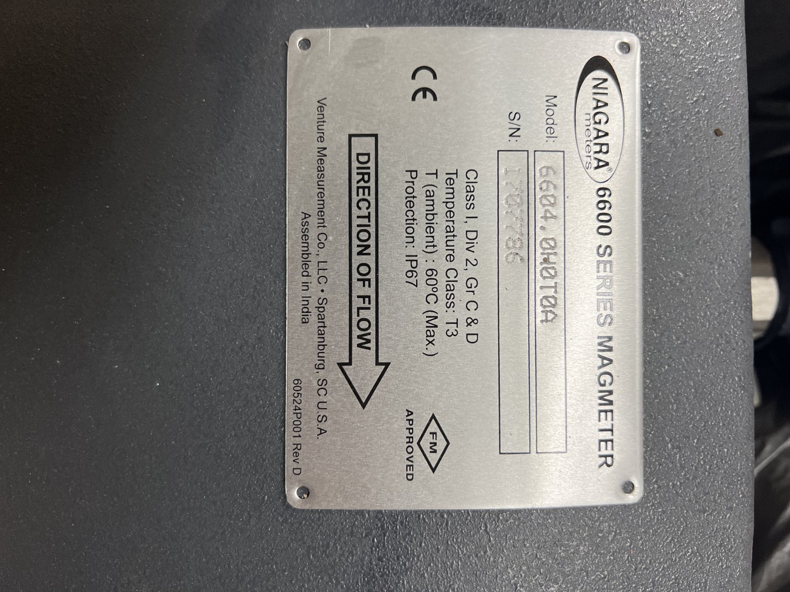6600 Series Magmeter Model 6604.0H0T0A