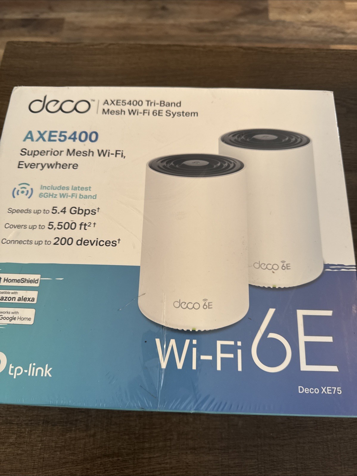 TP-LINK Deco XE75 AXE5400 Wi-Fi 6E Router Mesh System - White (2-Pack)