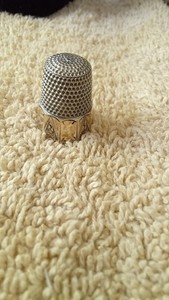 Waite Thresher Sterling And Gold Plated #9 Thimble