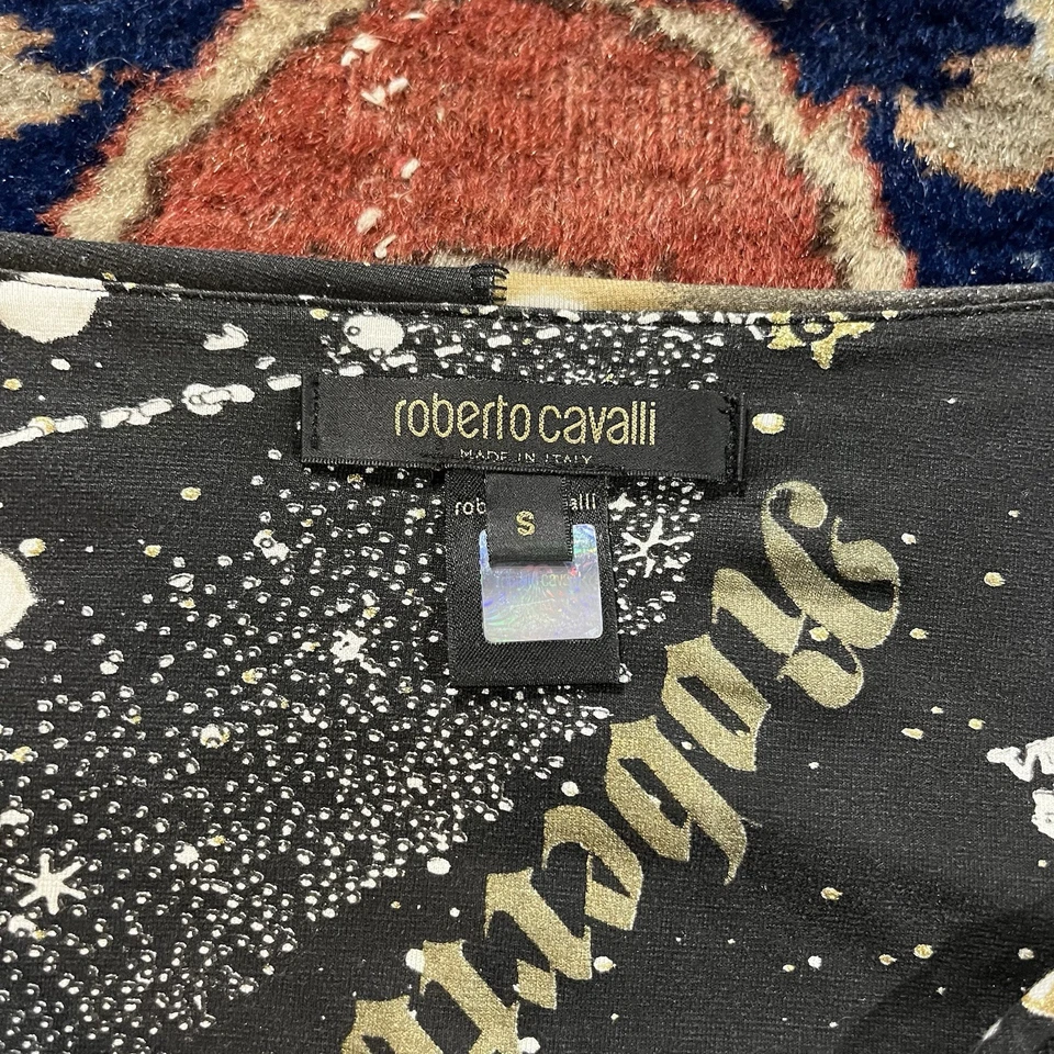 Roberto Cavalli F/W 2003 Constellation Astrology Runaway Silk Top - Imagem 2 de 4