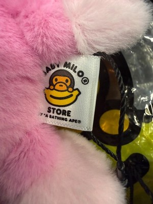 Bathing Ape BAPE Baby Milo Plush Keychain Pink NEW IN BAG 6