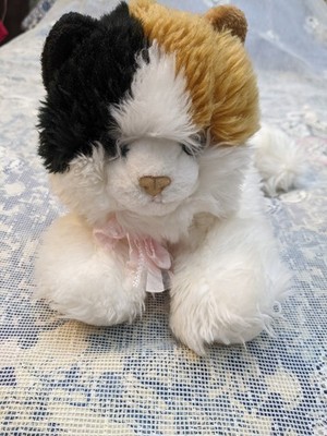 Aurora Plush Kitty Cat Hand Puppet Calico White Stuffed Animal Gift Story Time