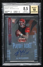 2014 Panini Contenders Playoff Ticket 43/99 AJ McCarron #202 BGS 8.5 Auto 5o1