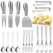 18pcs Charcuterie Accessories, Stainless Steel Cheese Knife Set Butter Spread...