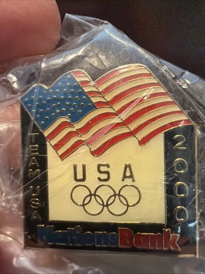 USA Olympic Sydney Games 2000 Team Nations Bank Sponsor USA Flag