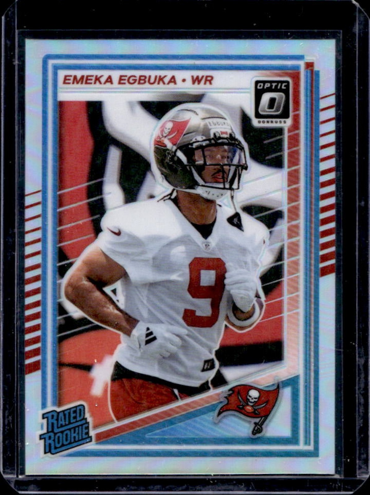 2025 Panini Donruss Optic Emeka Egbuka Rated Rookie Holo Prizm #265 Buccaneers