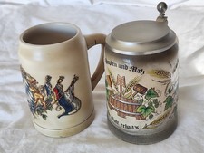 Aus einer Aufl&ouml;sung: 2 tolle alte Bierkr&uuml;ge mit tollem Muster