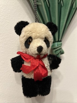 Vintage Panda Bear Ornaments  Miniature Wool Or Mohair Ornament 4  