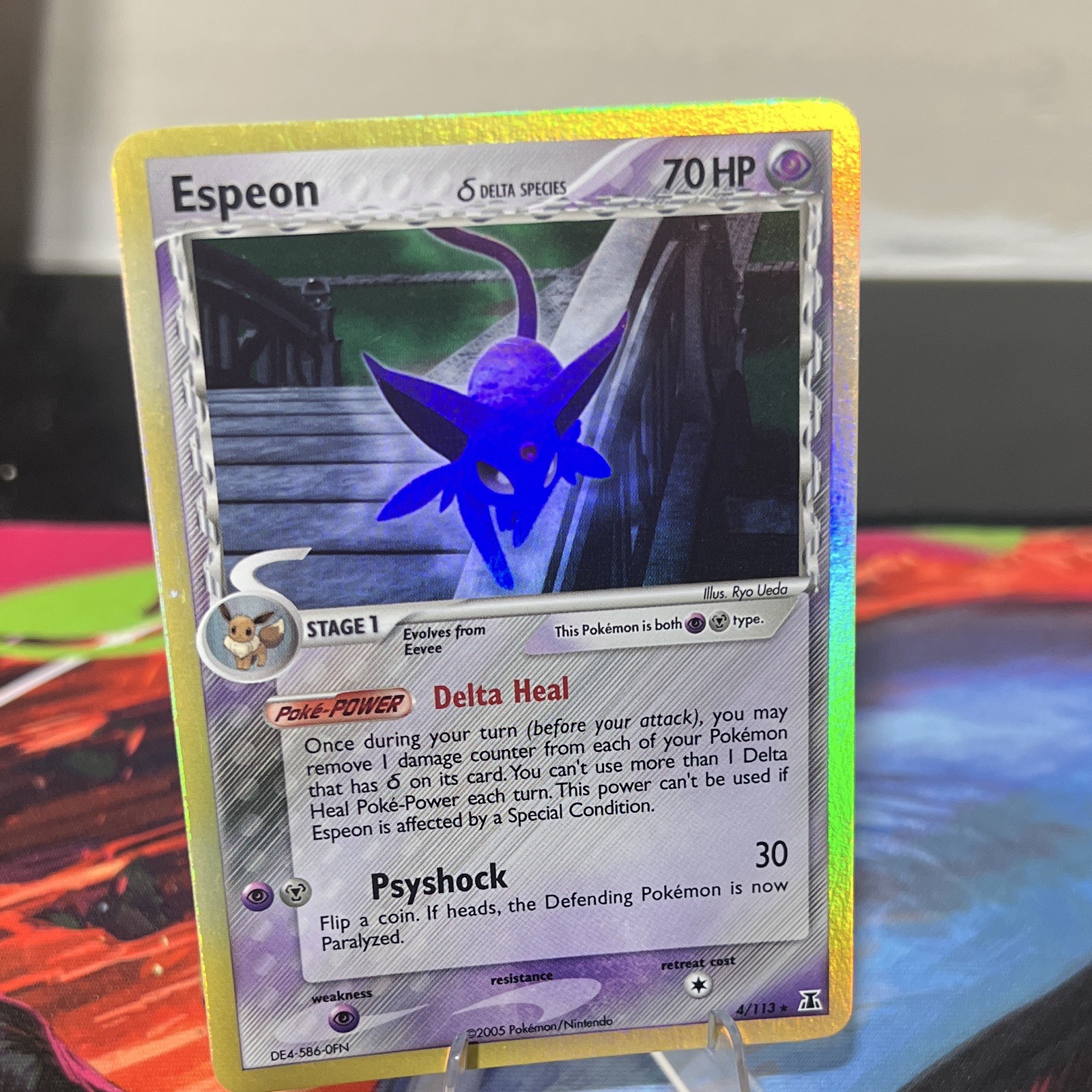 Pokemon TCG Espeon Delta Species 4/113 Holo Rare 70 HP English 2005
