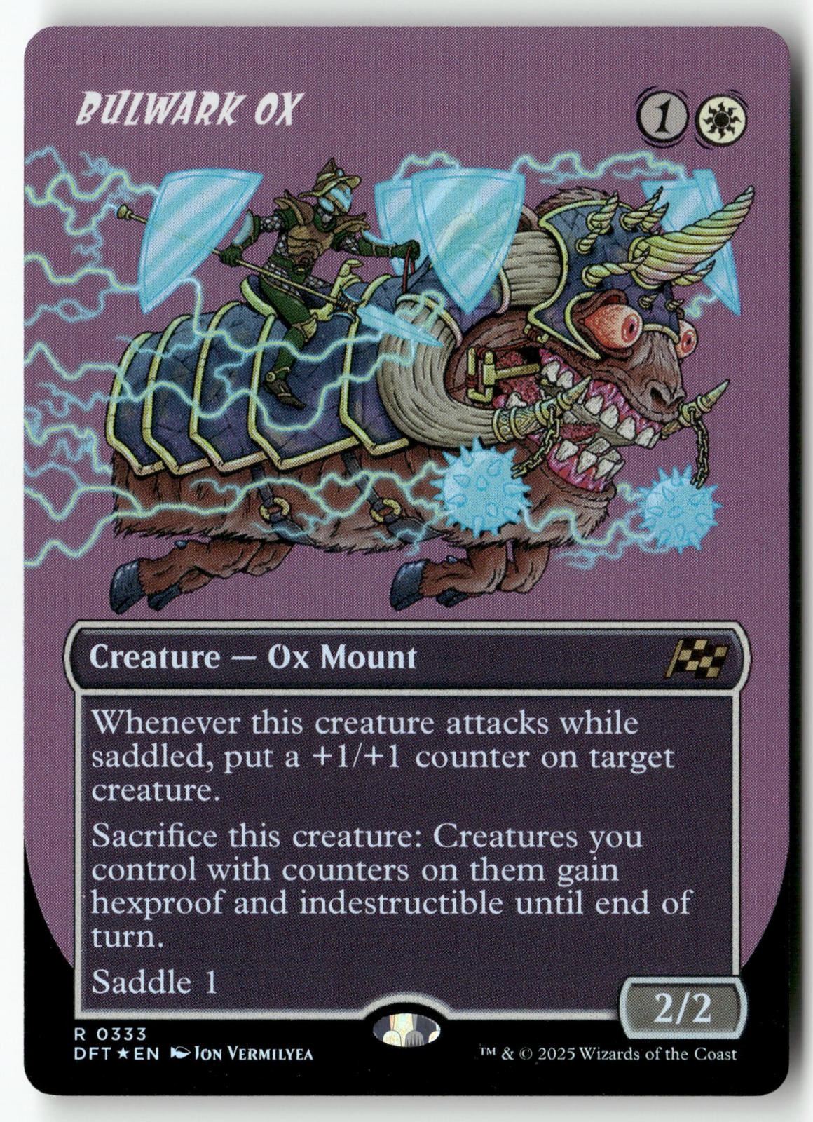 Bulwark Ox (Borderless) 333 DFT Aetherdrift Rare Foil NM