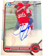 🔥2022 Bowman Chrome Prospect Autographs #CPA-LB Leonardo Balcazar CIN Reds🔥