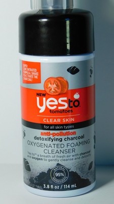 yes to tomatoes skin cleanser charcoal oxygenated foam detoxify anti-pollution