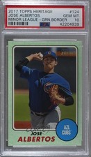 2017 Heritage Minor League Edition Green 17/50 Jose Albertos PSA 10 GEM MT 8d2