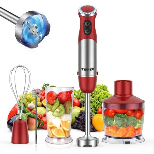1000W Electric Kitchen Hand Blender Immersion Stick Chopper Mixer 12Speed 5-in-1