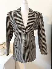 Vintage Yves Saint Laurent YSL Gingham Blazer Jacket EU 38 Tailored