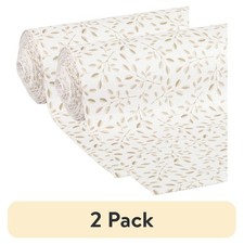 2 Pack Smooth Top Shelf Liner Taupe Buds 12 in. x 30 ft. Roll Non-Slip