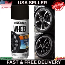 Matte Black Wheel Rim Spray Paint 11oz High Performance Coating for Car Truck US