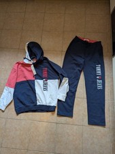  TOMMY JEANS Men's Sz-S  HOODED TRACK JACKET And Pants New Authentic 