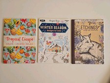 3 Adult Stress Away Coloring Books. Color Create Relax