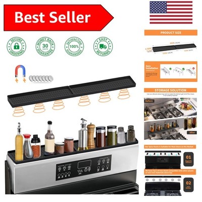 30-Inch Magnetic Stove Top Shelf - Elegant Spice Organizer for Efficient Cooking