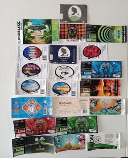 Lot 5 étiquettes bière microbrasseries France