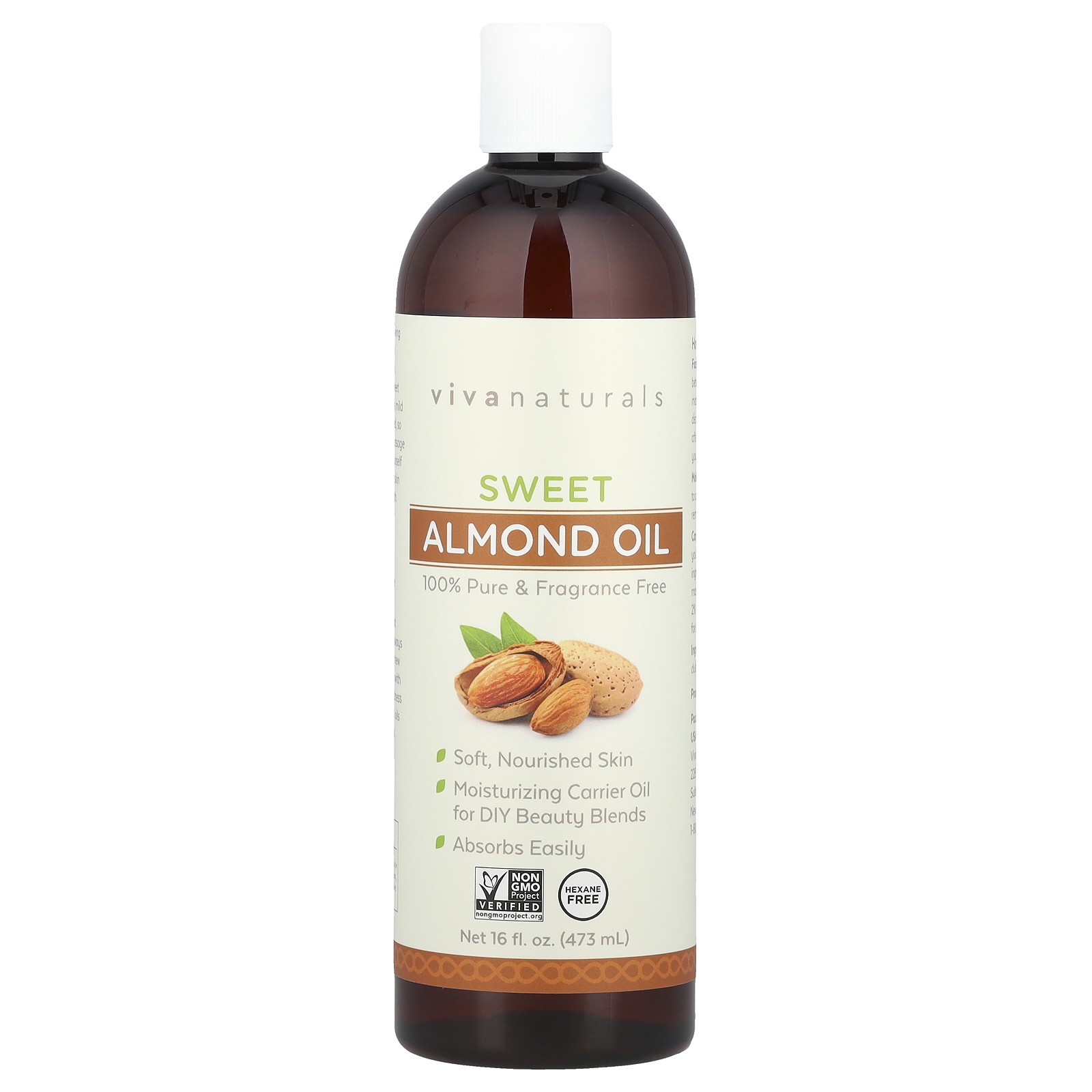 Масло сладкого миндаля, 16 жидких унций (473 мл)