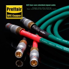 Hi-end Pair OFC Silver Plated Hifi RCA Cable Gold Plated Plug Interconnect Cable