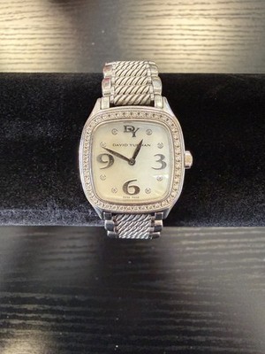 David Yurman Thoroughbred Stainless 18k Yellow Gold Watch 25mm for
