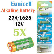 5 Pack x Alkaline battery 27A 12v GP27A MN27 A27 27a Eunicell Security batteries