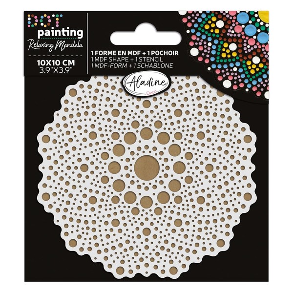 Aladine Dot Painting Kit - Mandala-Set Mit HolzstäNder &-image