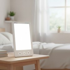 UV-Free HappyLight Luxe: Adjustable Brightness  Color Therapy Lamp, 10,000 Lux