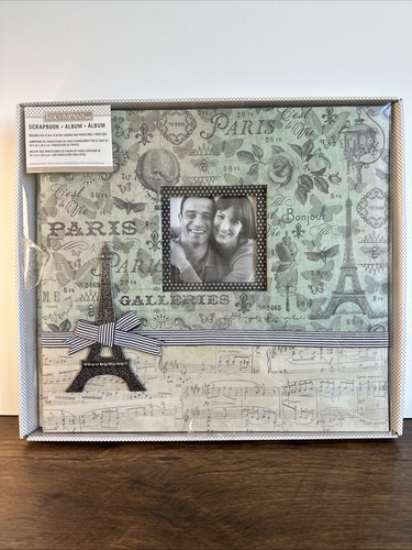 K & COMPANY Eiffel Tower Paris Picture Window 12"X12" Scrapbook Album