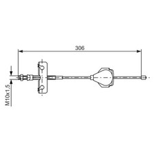 Bosch Handbremsseil vorne für Ford Mondeo
