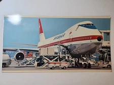 SwissAir Boeing 747 Oversized Postcard