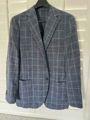 Proper Cloth Unstructured Wool Silk Linen Blazer Sports Coat Patch Pocket Sz 44R