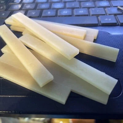 KAISH Genuine Unbleached Bone Saddle BLANK for Acoustic/Folk Guitars 85 x 3.5 x 10mm