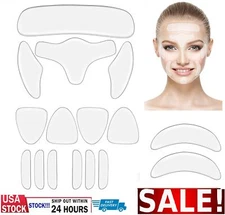 16Pcs Reusable Anti Wrinkle Eye Face Neck Pads Silicone Removal Patch SkinCare