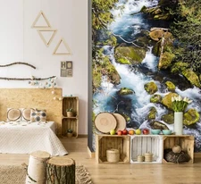 3D Stream Stones O988 Wallpaper Wall Murals Removable Wallpaper Sticker Fay