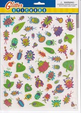 Unbranded Multi Color Glitter Stickers Bugs Scrapbooking Crafting Kids Insects